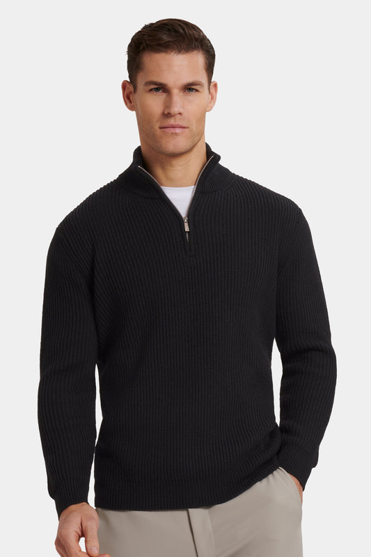 DER VICO QUARTER ZIP SWEATER