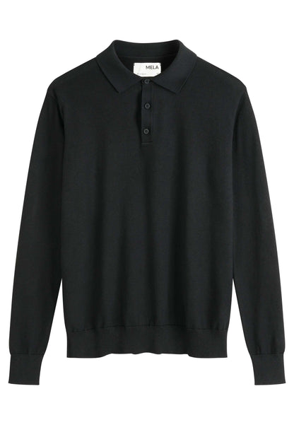 Langärmliges Strick-Poloshirt Modell HARISH