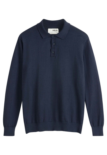Langärmliges Strick-Poloshirt Modell HARISH