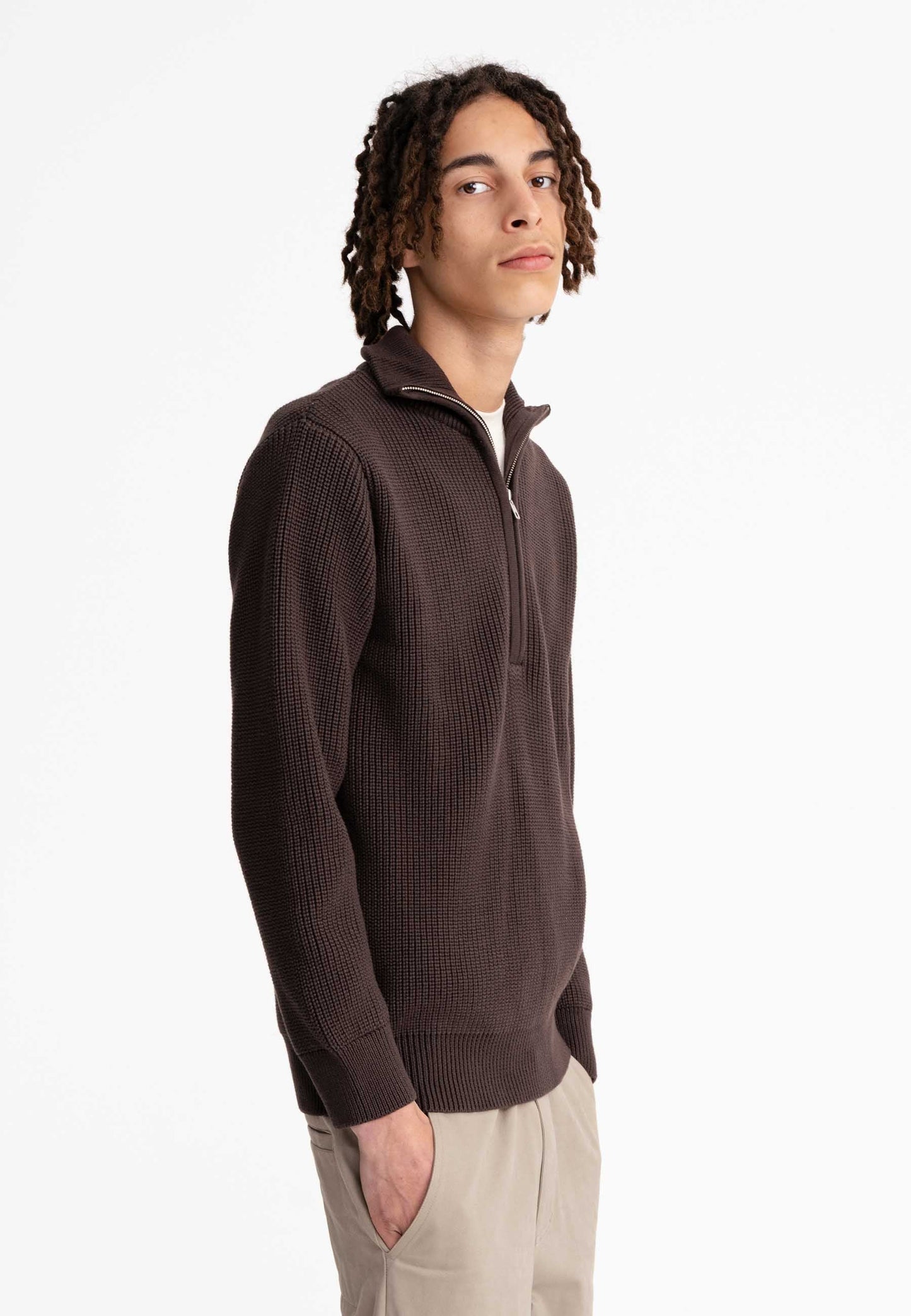 Troyer-Pullover im Rippstrick-Design UDAI