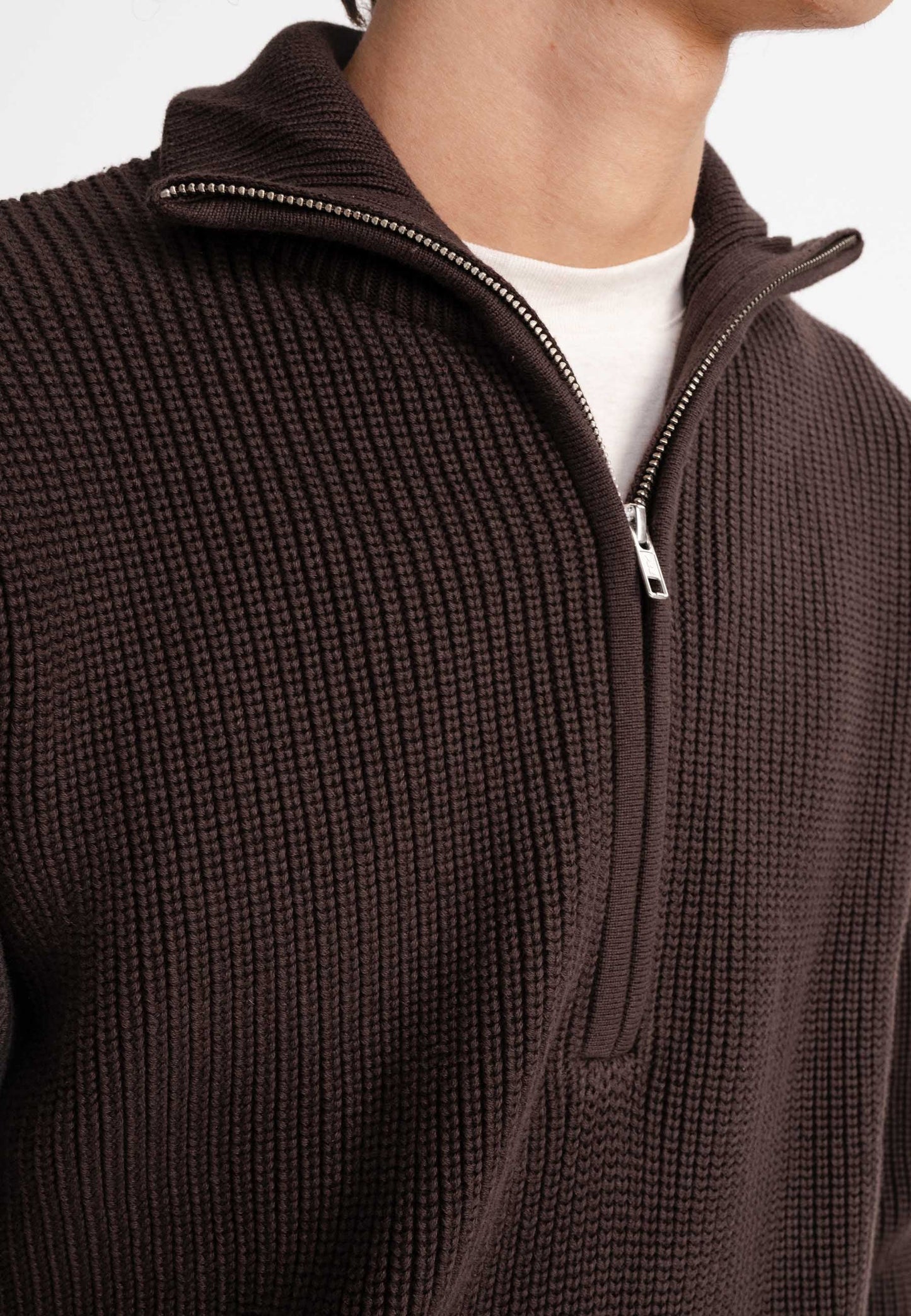 Troyer-Pullover im Rippstrick-Design UDAI