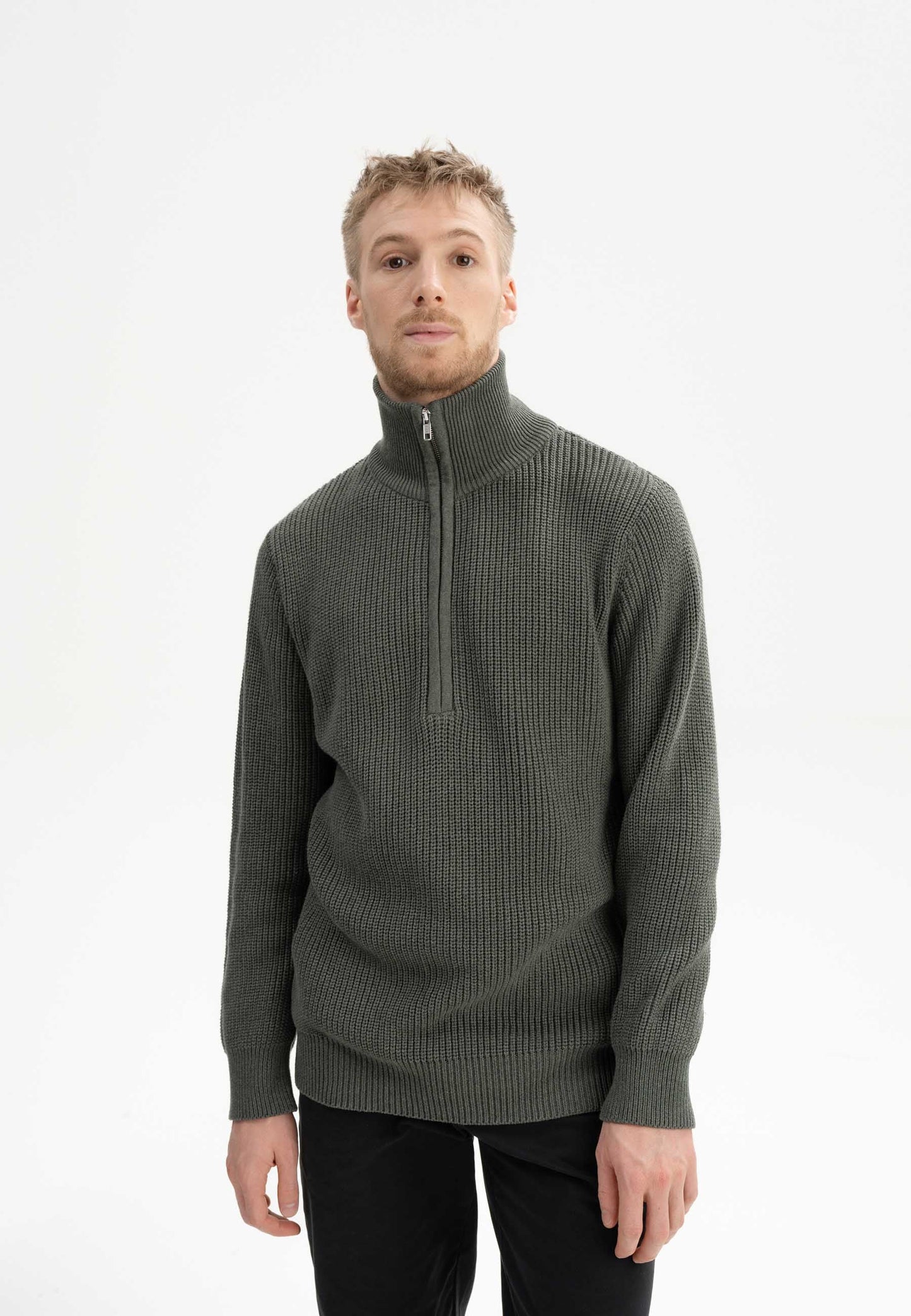 Troyer-Pullover im Rippstrick-Design UDAI