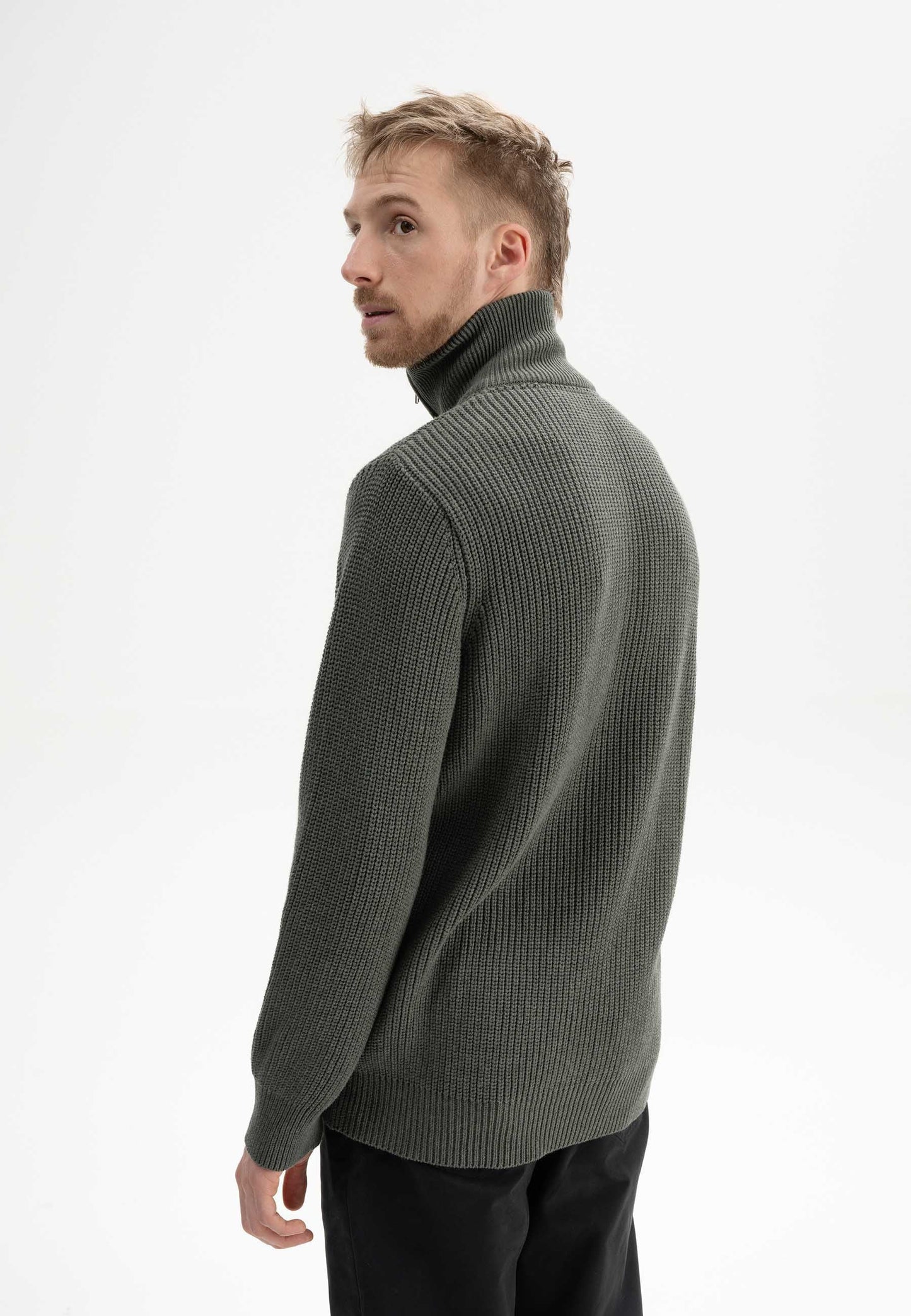 Troyer-Pullover im Rippstrick-Design UDAI