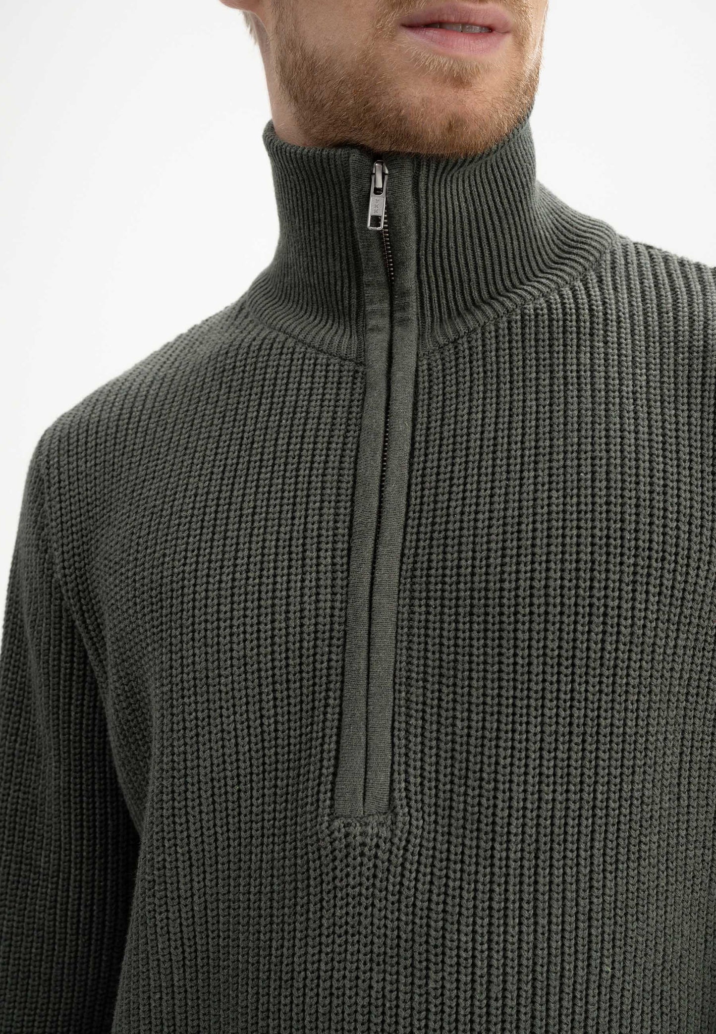 Troyer-Pullover im Rippstrick-Design UDAI