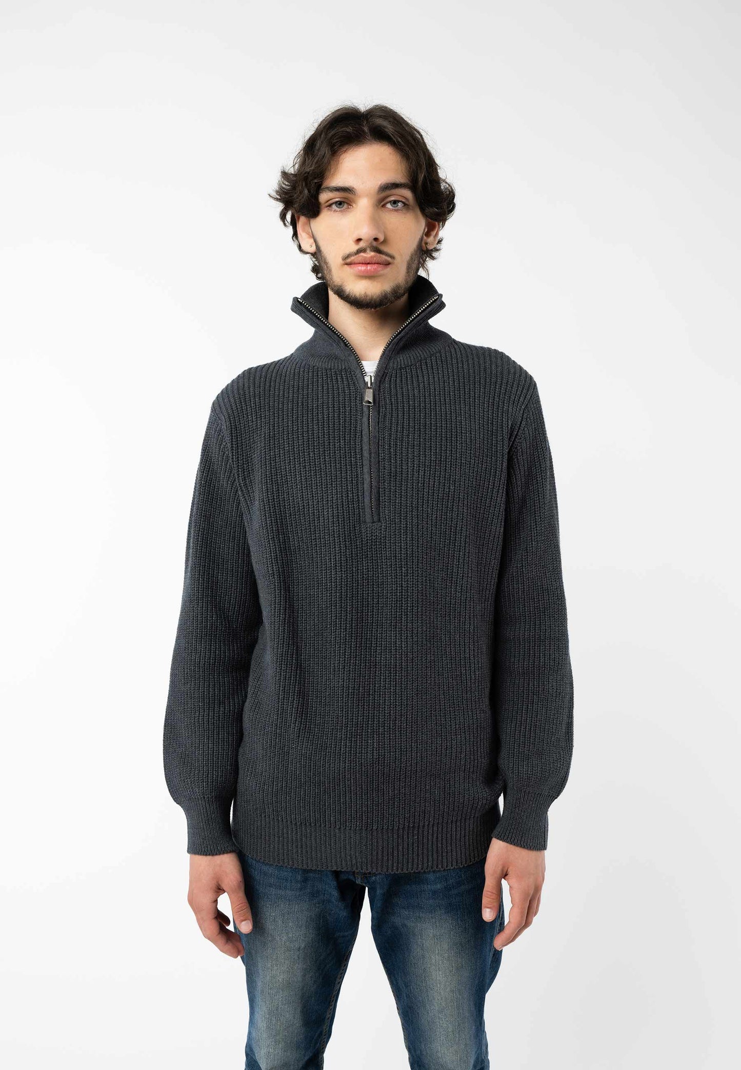 Troyer-Pullover im Rippstrick-Design UDAI