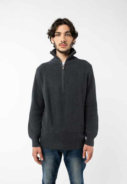Troyer-Pullover im Rippstrick-Design UDAI
