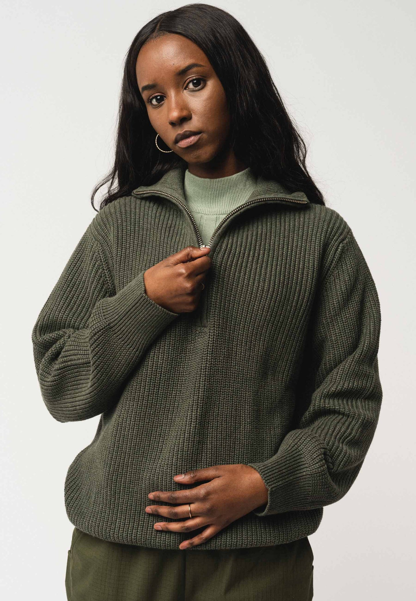 Troyer-Pullover im Rippstrick-Design UDAI