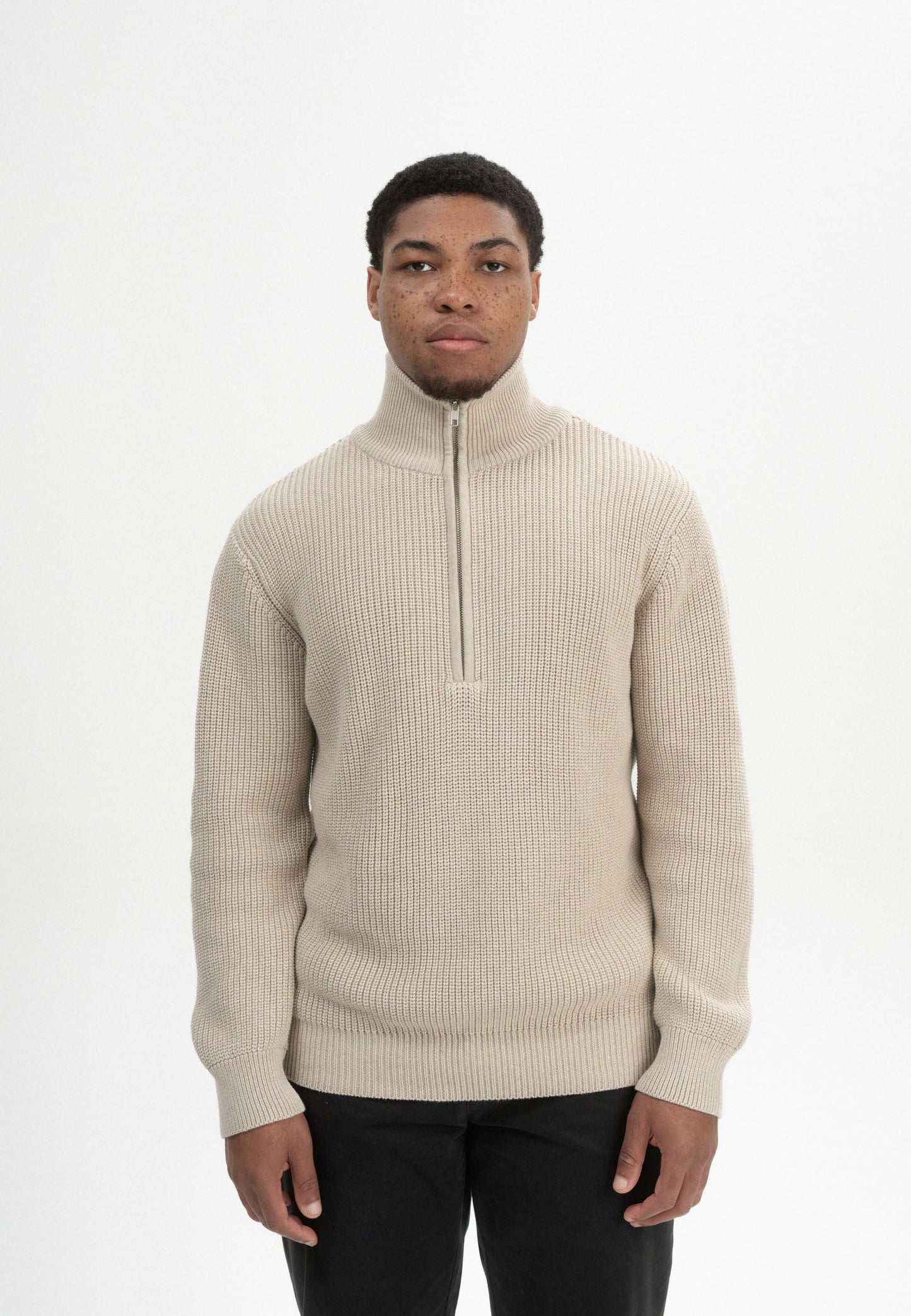 Troyer-Pullover im Rippstrick-Design UDAI