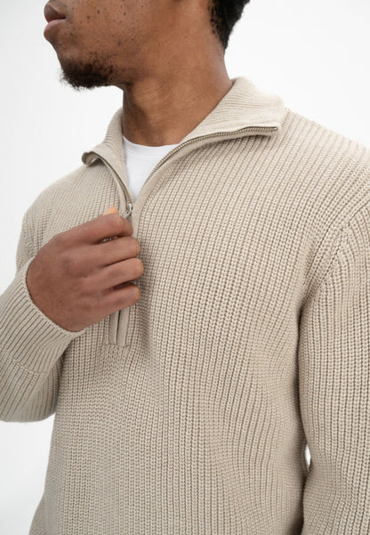Troyer-Pullover im Rippstrick-Design UDAI