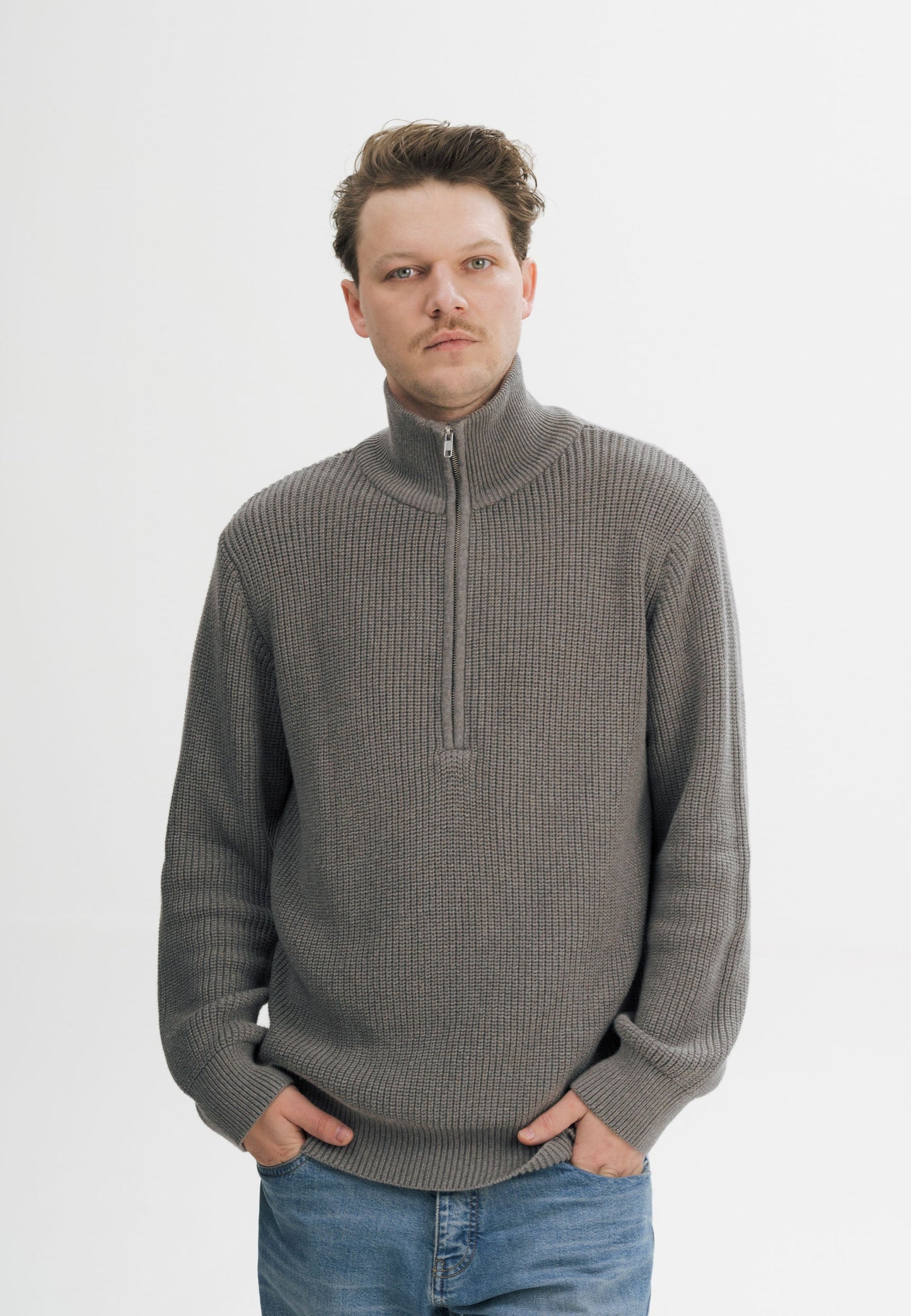 Troyer-Pullover im Rippstrick-Design UDAI