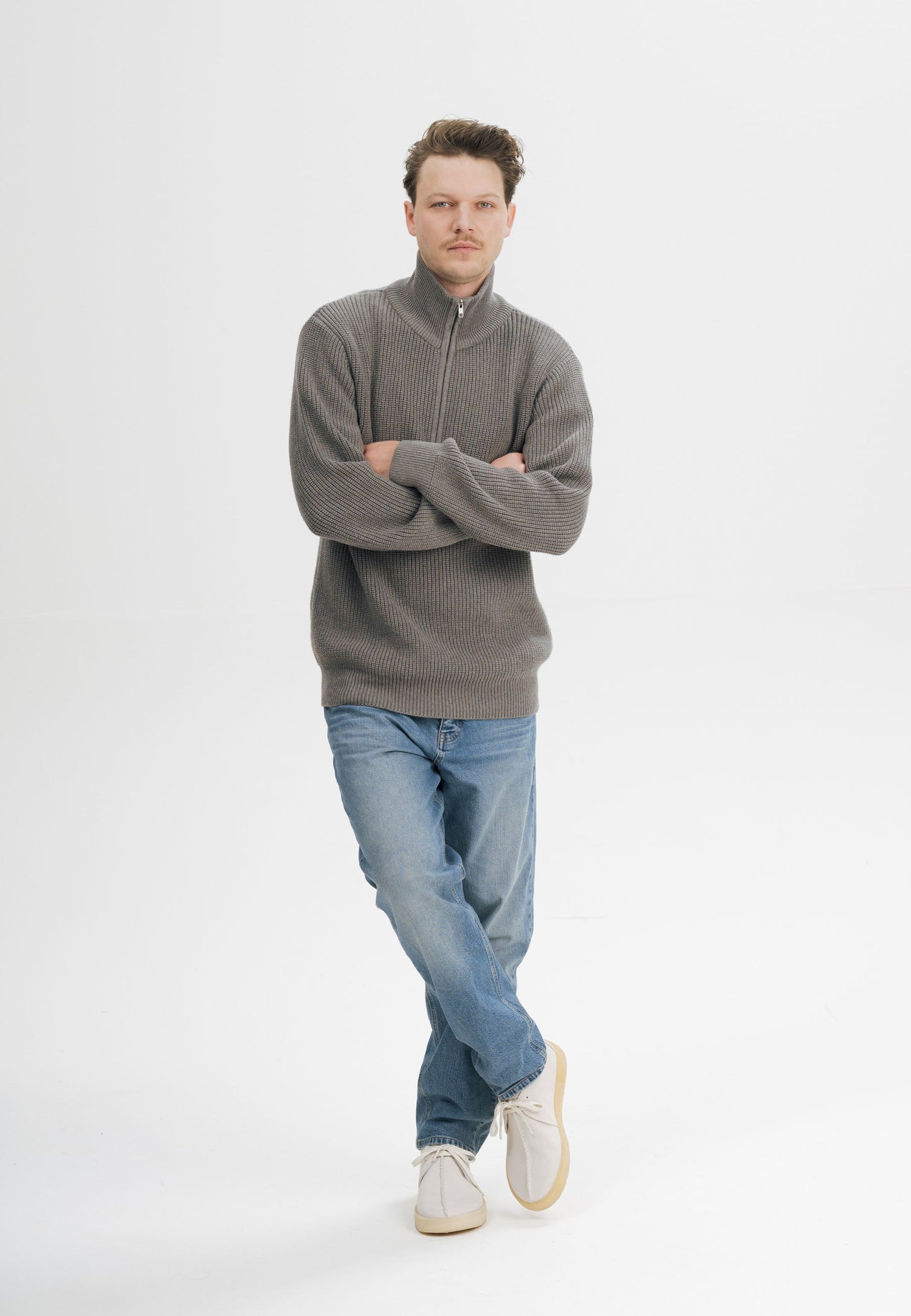 Troyer-Pullover im Rippstrick-Design UDAI
