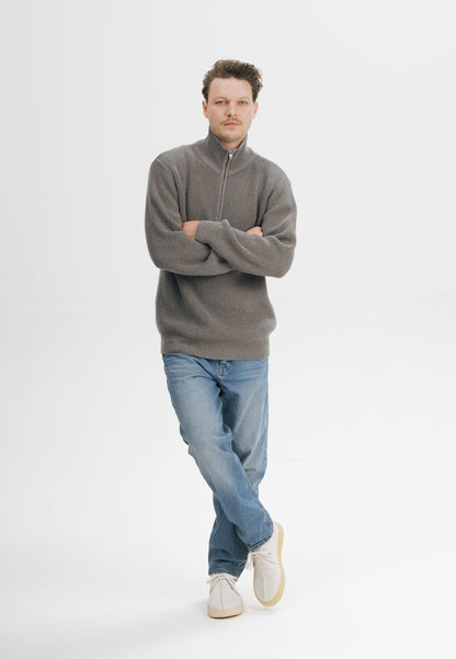 Troyer-Pullover im Rippstrick-Design UDAI