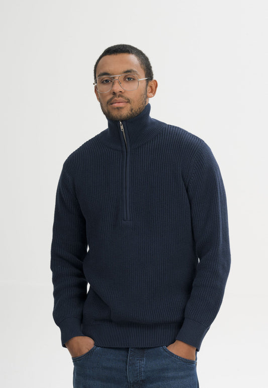 Troyer-Pullover im Rippstrick-Design UDAI