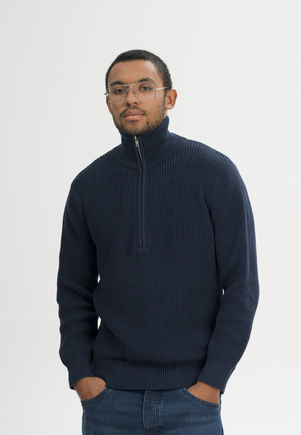 Troyer-Pullover im Rippstrick-Design UDAI