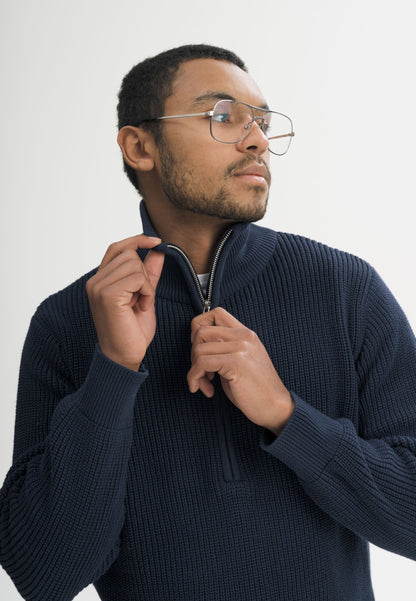 Troyer-Pullover im Rippstrick-Design UDAI